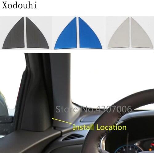 Car Front A Column Frame Triangle Audio Speak Sound Cover Ring Circle Trim For Chevrolet Equinox Third GE 2017 2018 2019 2020