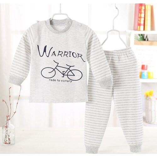 2020 new baby cotton pajamas suit childrens homewear pajamas childrens wear clothes WT127
