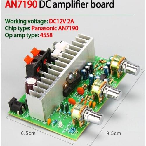 KYYSLB 7190 30W DC12V 2A DC Power Amplifier Board Car Speaker Battery DIY High Power Amplifier Board with Cooling Holes