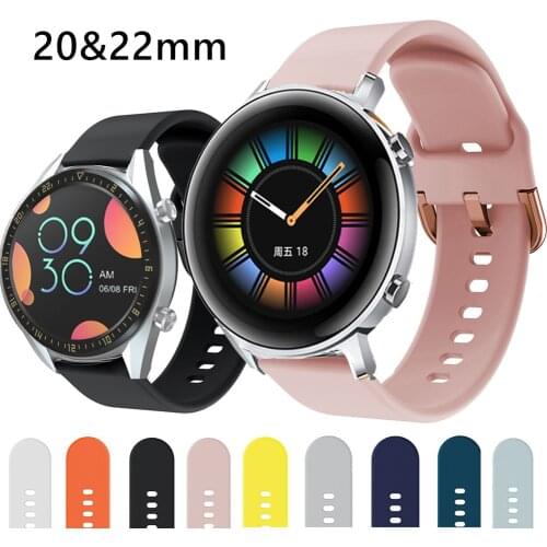 For Huawei Watch GT 2e GT2 Pro GT 42mm 46mm Smart Watch 20mm watch strap Silicone Watchbands ремешок 22mm watch band bracelet