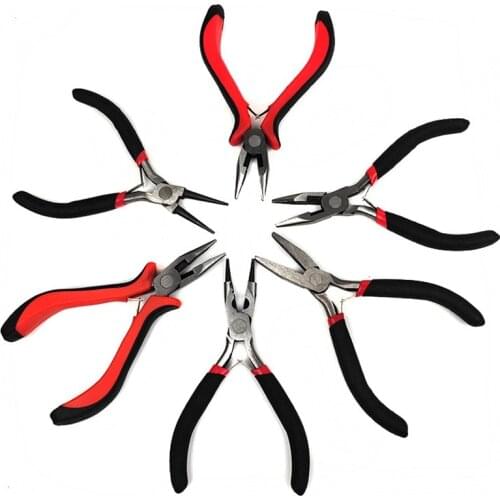 Multi-type black handle anti-slip splicing and fixing Jewelry Pliers Tools & Equipment Kit for DIY Jewellery Accessory Design