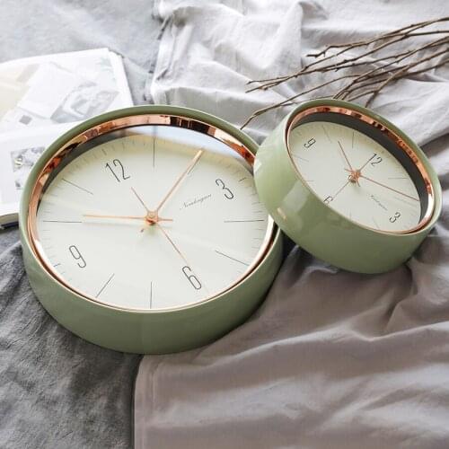 Nordic Silent Wall Clock Electronic Modern Design Wall Clock Office Metal Living Room Horloge Murale Wall Clock Outdoor BA60WC