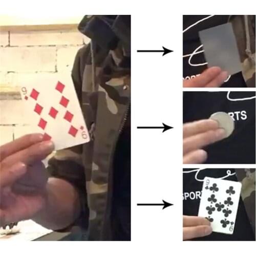 Visual Change Card By J.C Close Up Magic Tricks Card Change Street Stage Magic Props Illusions Gimmick Mentalism Comedy