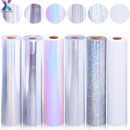 XFX HTV 1 Sheet 25x100/150cm Holographic Laser Heat Transfer Vinyl T-shirt Iron on HTV Stickers cricut heat transfer stickers