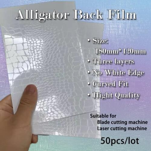 50Pcs 8-inch Alligator Back Film Protector for All Mobile Phone Intelligent Cutting Machine Special Use Decorative Back Film