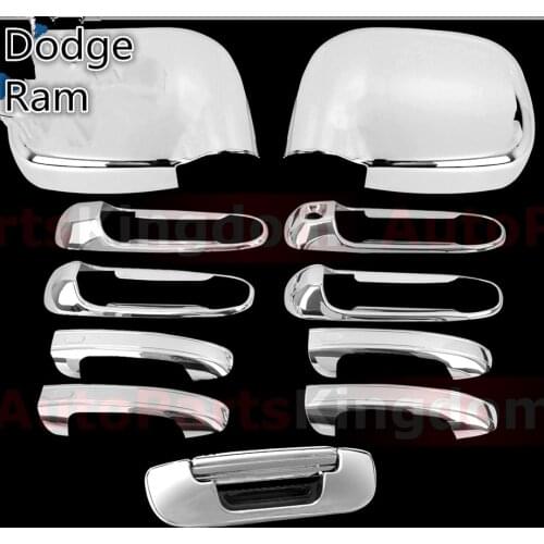 XYIVYG 02-08 For Dodge Ram Chrome 1500+2500+3500 HD Mirror+4 Door Handle+Tailgate ABS Cover