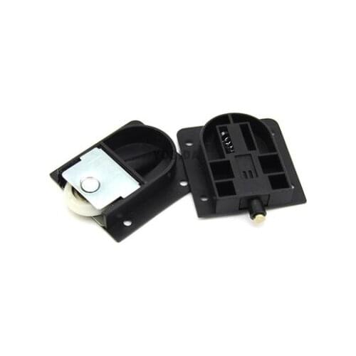 1Set Wardrobe Plastic Plate 25mm Dia smooth Wheel Wear-resisting runner Sliding Door top/bottom Roller