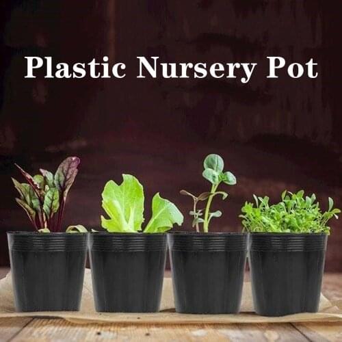 100pcs Room Plant Nursery Pots Garden Plant Seedling Pot Round Plastic Flower Seedlings Sowing Growing Pot Garden Supplies