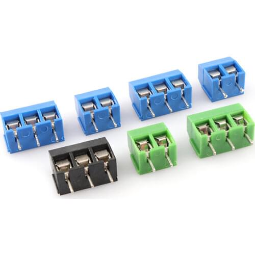 Free shipping 20PCS KF301 terminal block connector 5.0mm KF301-2P KF301-3P 300V15A Blue 2P 3P connectors