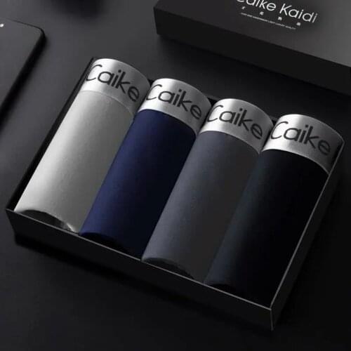 4pcs New Boxer Shorts Underpants Man Mens Panties Men Boxer Underwear Cotton for Male Solid Sexy Breathable Large Size Lot Soft