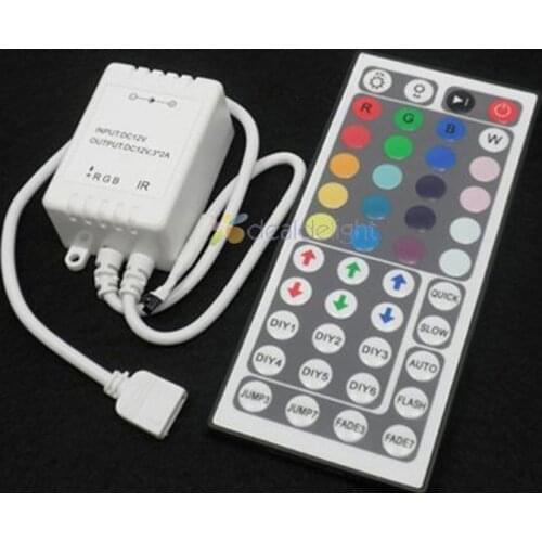 44 Keys RGB Controller IR Remote Dimmer DC12V 6A For RGB 3528 5050 LED Strip