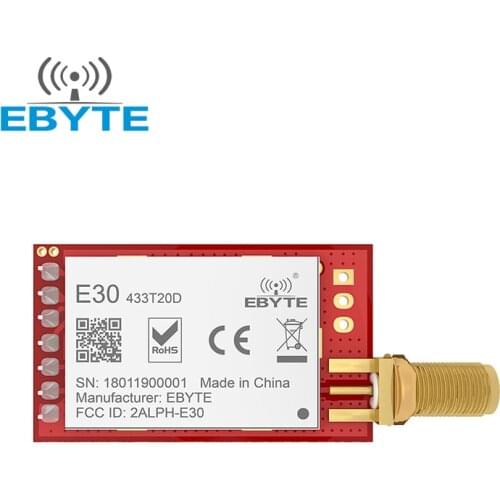 SI4438 433MHz Module Wireless Ebyte E30-433T20D 2km 10dbm 20dbm UART Low Power Consumption FEC Algorithm WOR SMA-K Interface