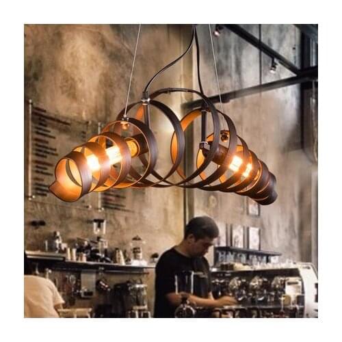 American country industrial retro Antique Iron Modern chandelier Electroplated Feature for Mini Style MetalLiving Room