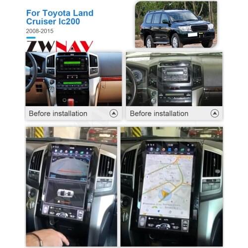 Tesla style Vertical screen car multimedia Player For TOYOTA Land Cruiser LC200 2008-2015 car radio stereo GPS navi BT Head unit