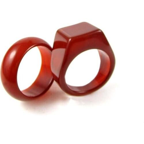 Free shopping red agate and lovers ring creative consideration personality wide ring finger lovers ring