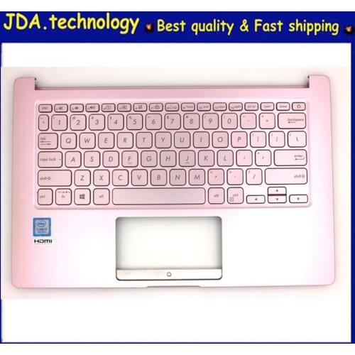 MEIARROW 98%New topcase for ASUS a 14 14inch 2019 ADOL14FA X403F palmrest US keyboard upper cover case C shell,PINK