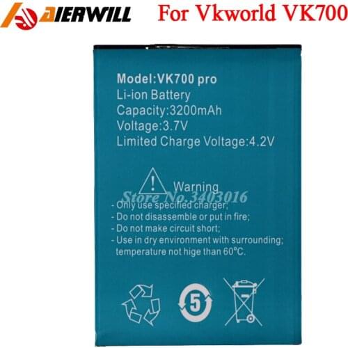 For Vkworld VK700 Pro Battery for For Vkworld VK700 Batterie Bateria Accumulator AKKU 3200mAh