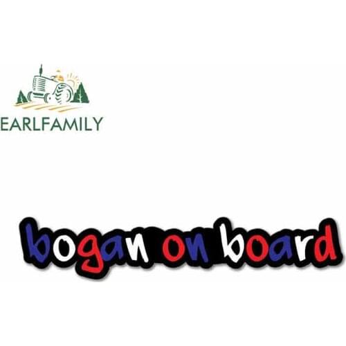 EARLFAMILY 13cm x 2.6cm For Bogan Onboard Australia Flag Colours Rude Personality Creative Stickers Vinyl Car Truck Decal