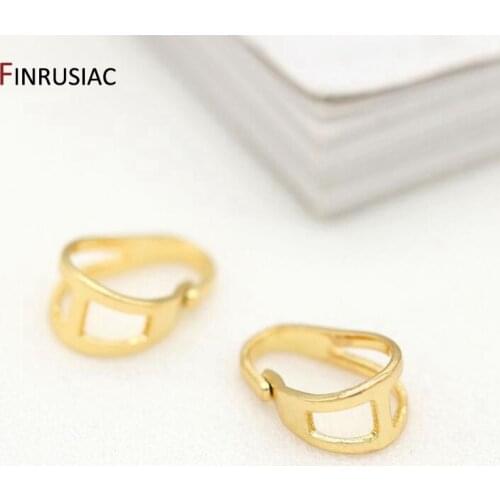 Jewelry Making Findings 14K Gold Plated Bale Pinch Clasp For Pendants Making DIY Necklace Bail Clasps