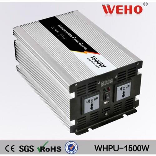 WHPU-1500W-)12v 24v 48v dc to ac 110v 220v off grid pure sine wave 1500w 50Hz 60Hz power inverter with charger