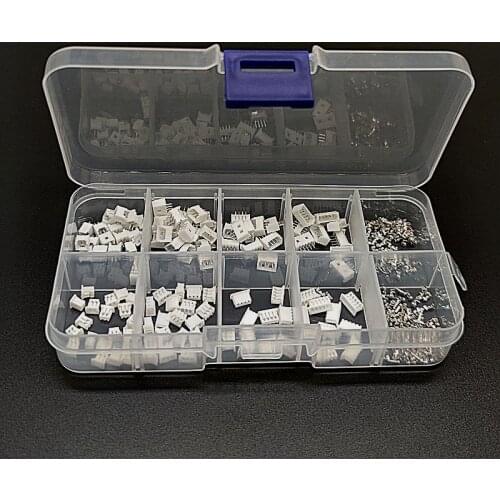 60 sets Kit in box 2p 3p 4p 5 pin 1.25mm Pitch Terminal Housing Straight Pin Header Connector Wire Connectors