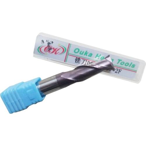 2pcs D8*20*60*2F Alloy Carbide Tungsten Steel Sprial Milling Cutter End Mill