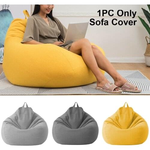 Adults Kids Large Bean Bag Chair Sofa Couch Cover Indoor Lazy Lounger No filling Puff Couch Chairs Tatami Living Room Furniture