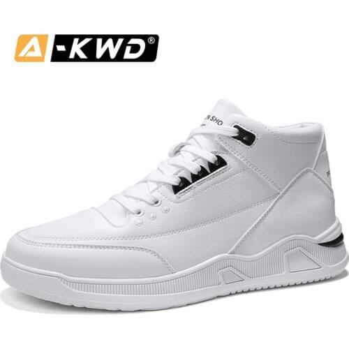 2019 Fashion Men Sneakers High Top Mens Shoes Casual Luxury Mens Trainers Shoes Men Sneakers Basket Homme White Leather Sneakers