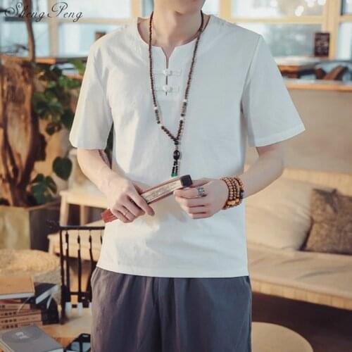 Linen shirts men Traditional chinese clothing for men Chinese oriental shirt wing chun clothing male linen shirt G203