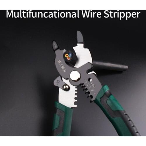 Multifunctional Cable Stripper Peeling Pliers Electrician Multifuncational Cable Scissors Water Electricity Labor Saving Tools