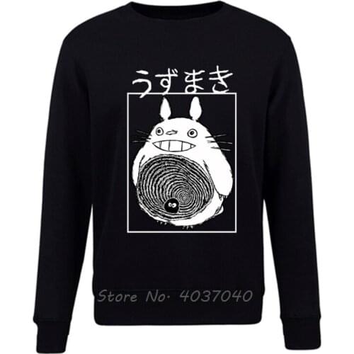 My Neighbor Uzumaki Totoro Japan Hoodies Men Pullovers Sweatshirt Harajuku Streetwear