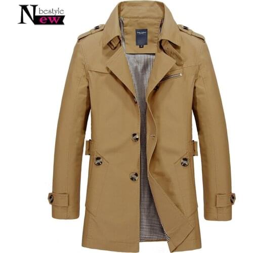 Fashion Men Upscale Winter Slim Fit Casual Trench Coat Male Pure Color Overcoat Cotton Long Jackets Homie Turn Down Windbreaker