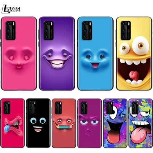 3D funny face For Huawei P Smart Z S Pro Plus 2018 2019 2020 2021 Mate 10 20 30 40 RS PRO Plus Soft lite Phone Case