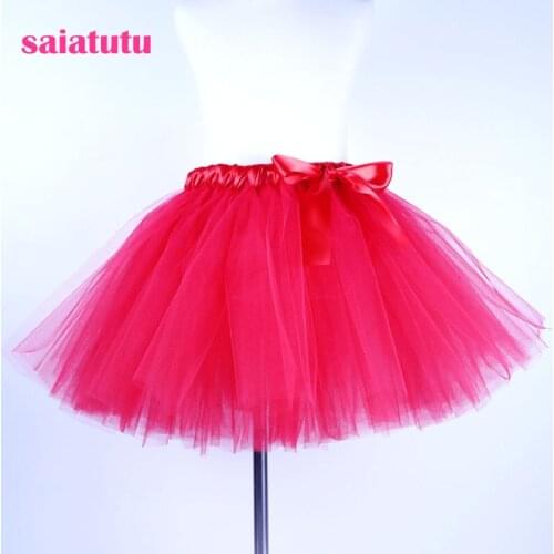 2020 NEW red tulle kids children toddler baby costume ball gown party dance wedding short pettiskirt fashion tutu girl skirt