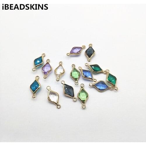 New arrival! 22x10mm Crystal glass Oval shape charm/Connectors for Necklace,Earrings parts,Accessories,hand Made Jewelry DIY