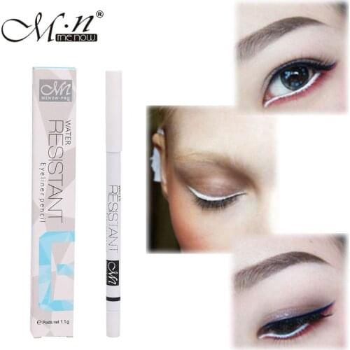 New Brand MENOW 1PC Professional White Eyeliner Pencil Makeup Eye Liner Waterproof Long Lasting Eye Brighten Pretty