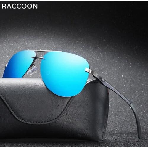 2021 Fashion Rimless Pilot Polarized Sunglasses Men High Quality Aluminum Magnesium Sun Glasses Women Driving Shades Okulary