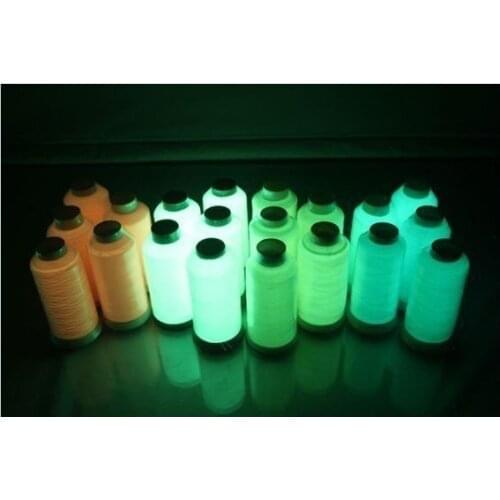 Polyester Glow In The Dark Sewing Embroidery Machine Bobbin Thread Filament 1000Yards* 60 ,150d/2 , Vivid Colors , Eco-Friendly
