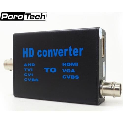 4 in 1 HD video signal convertor AHD41 Convertor convert AHD/TVI/CVI/CVBS signal to HDMI/VGA/CVBS signal with power adapter