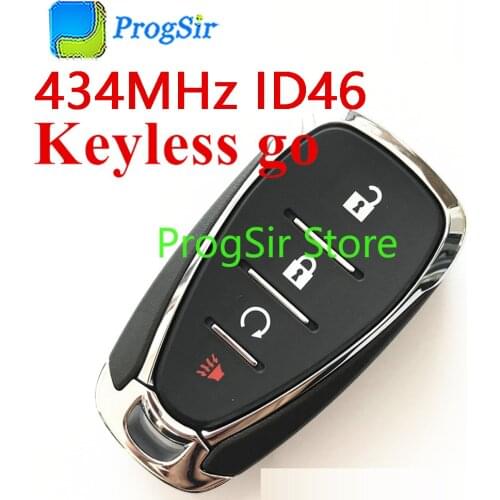 434mhz 4button Smart Keyless Go Remote Control for Chevrolet With ID46 Chip