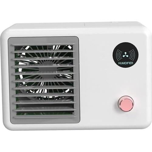 Retro Air Conditioner Rechargeable Air Cooler Home Office Cool Mist Fan