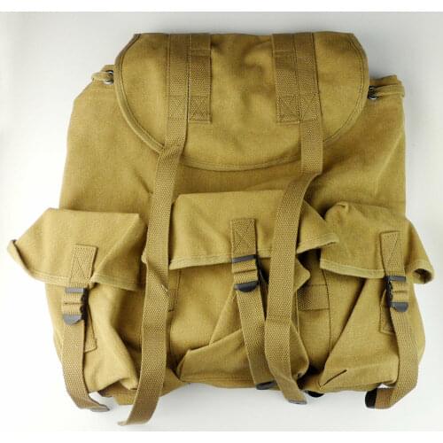 WWII WW2 U.S. ARMY M14 Backpack Canvas Carrying Rucksack khaki Bag Soldier Military War Reenactments