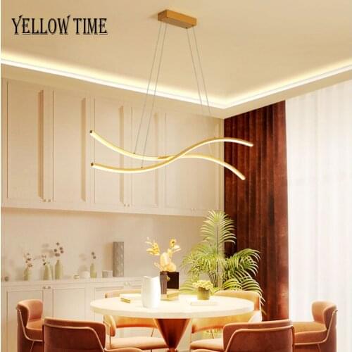 Gold Frame Modern Led Pendant Light Indoor Home 110v 220v Pendant Lamp For Living Room Bedroom Dining Room Kitchen Chandelier