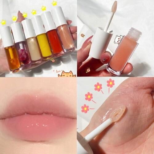 Moisturizing Gloss Plumping Lip Gloss Lip Plumper Makeup Glitter Nutritious Liquid Lipstick Cherry Mineral Oil Clear Lipgloss