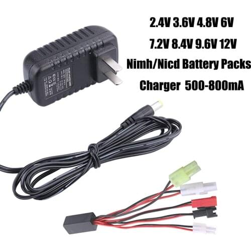 B4 RC Battery Charger for 2-10S 2.4V 3.6V 4.8V 6V 7.2V 8.4V 9.6V 12V Nimh/Nicd Battery Packs 500-800mA Charging Current