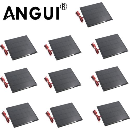 6V Solar Panel with 30/100/200cm wire Mini Solar System DIY For Battery Cell Phone Charger 0.6W 1W 1.1W 2W 3W 3.5W 4.5W Solar