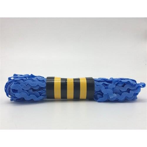 15yards 6mm Light blue Polyester Ribbon Zig Zag Ribbons DIY Handmade Material For Wedding Party Christmas Decoration