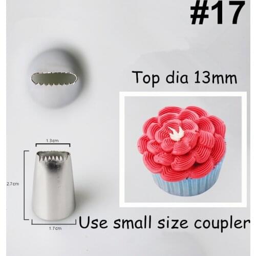 #17 Baking Tools 1pcs cake piping nozzle tip Fondant Cake Decorating Tools Cream Cake Decoration