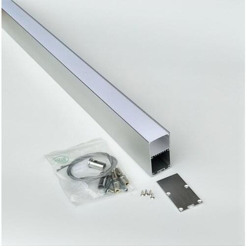 Free Shipping 2019 new style big sizes suspended aluminum channels for led with aluminum channel clips 1.8m/pcs 20pcs/lot