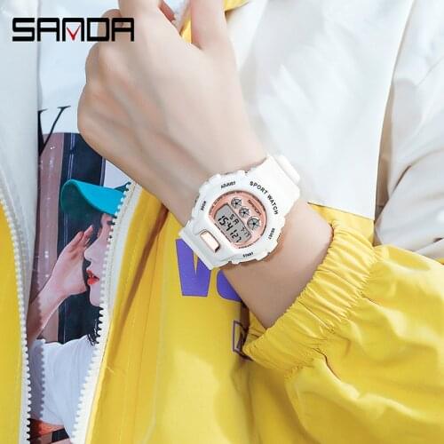 BASID Sports Watch Women Watches Waterproof Ladies Casual Fashion Wristwatch Alarm For Gifts Female Kid Children Girls Teenager
